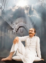 Meher Baba at Ellora Buddhist cave number 10 Vishwakarma